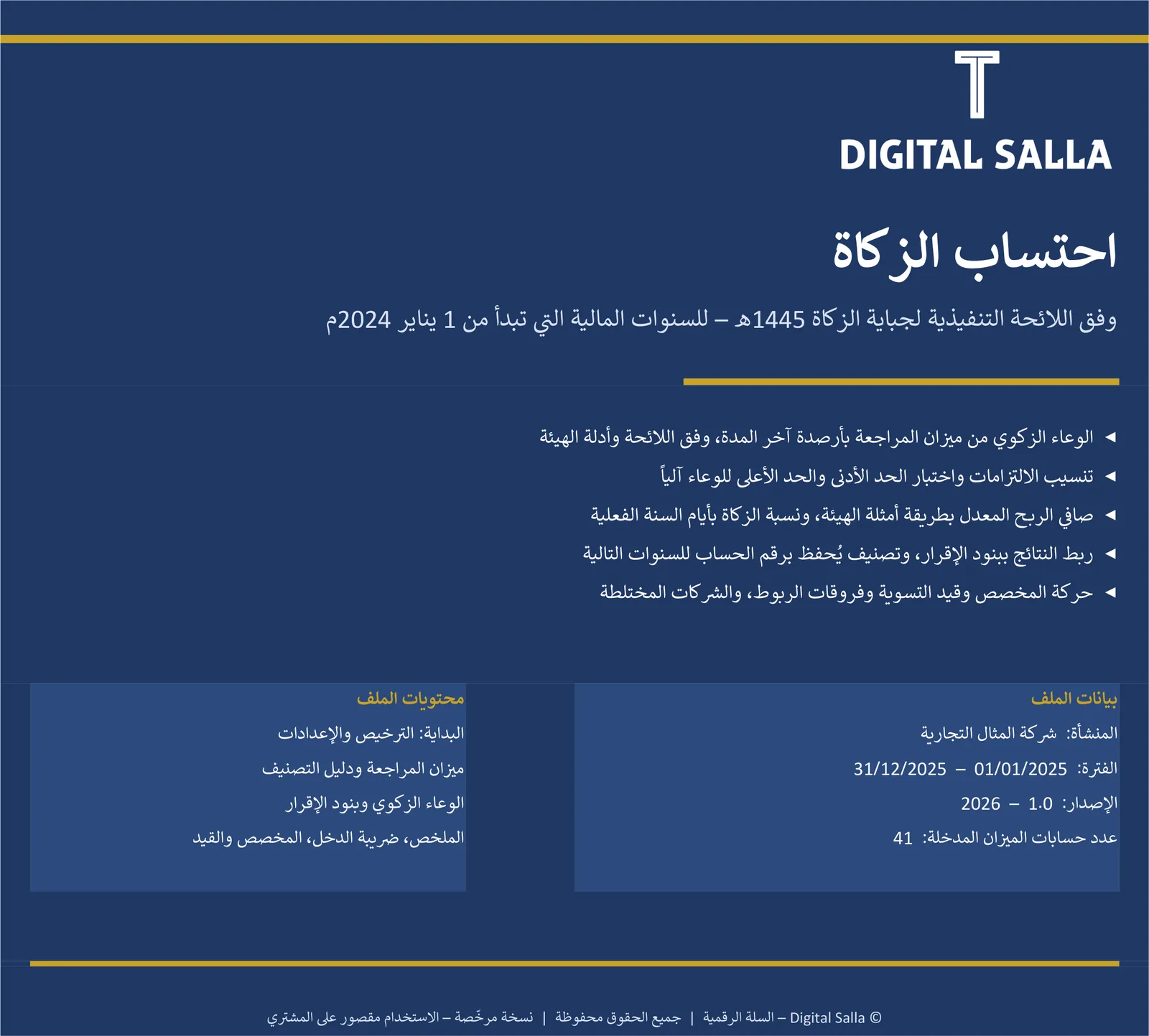 احتساب الزكاة وفق اللائحة التنفيذية لجباية الزكاة (للسنوات المالية من 2024)