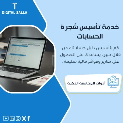 خدمة تأسيس شجرة الحسابات من DIGITAL SALLA.