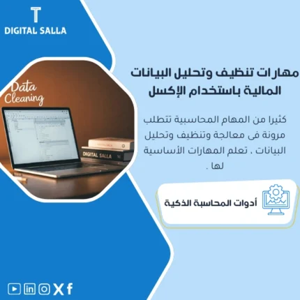 مهارات تنظيف وتحليل البيانات المالية من DIGITAL SALLA.