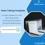 Audit ObservationNote-Taking, showing an open book titled "LETTER OF OBSERVATIONS", a pen, and another document, helps simplify the process of recording audit observations. (Image: Auditor notes book.)