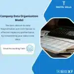 Company Data Organization Template, showing a document containing tables and organized lists of data, helps simplify company information management. (Image: Document with organized tables and data lists)