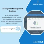 Cover of the AR Dispute Tracker showing dispute tracking by invoice