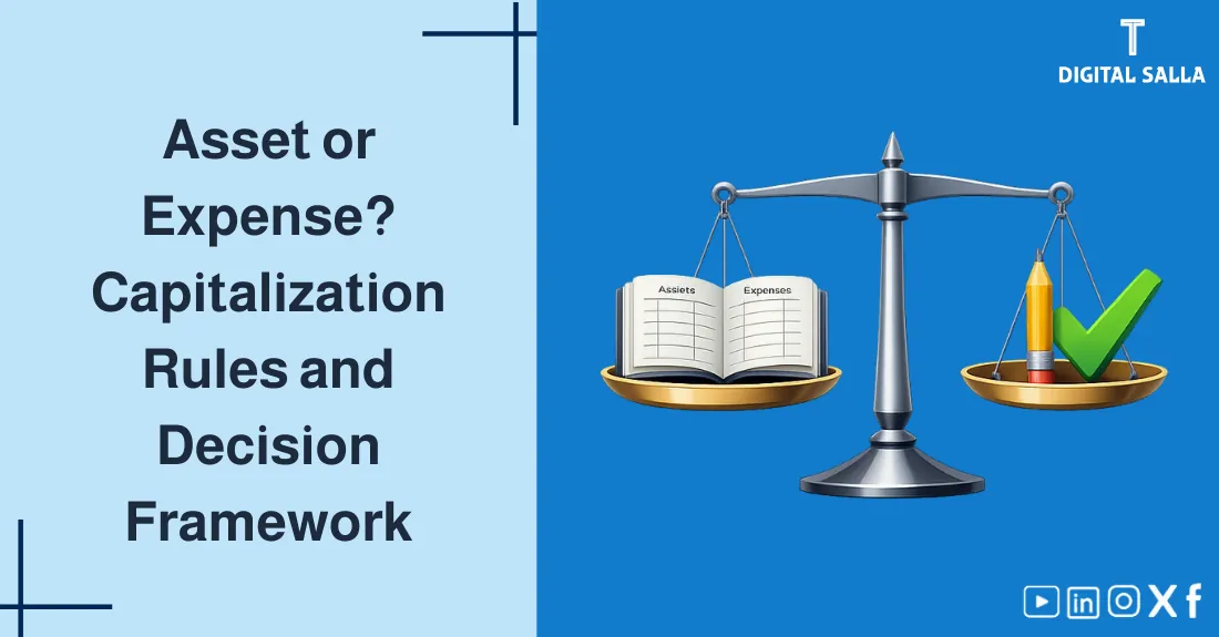 Comparison of Asset vs Expense (illustration)