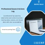 Accounting notes book template for organizing financial transactions