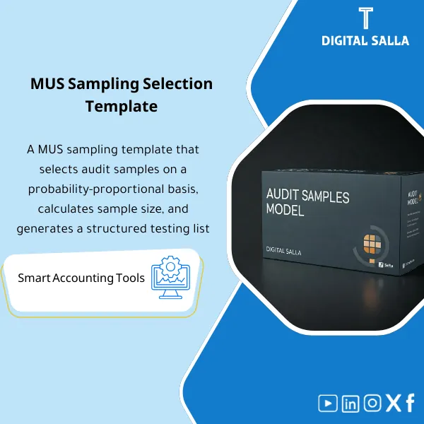 Audit-Workpapers-Templates-EN-223 Demo preview of a MUS sampling selection template for audit