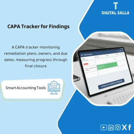 Cover of the CAPA Tracker showing observation follow-up: root cause
