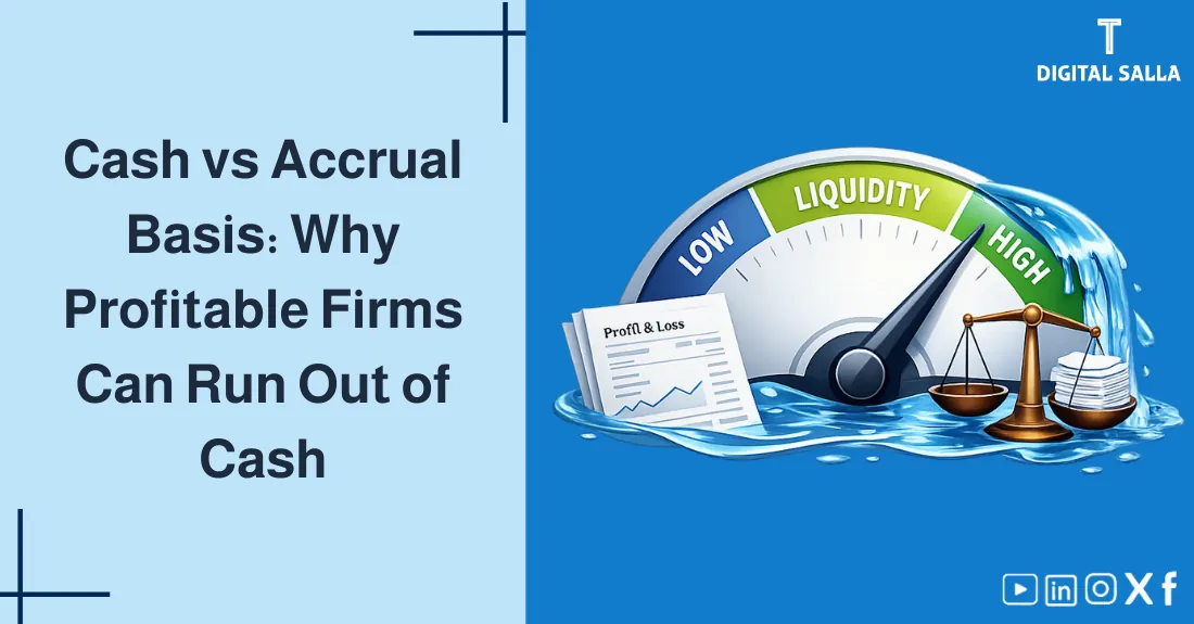 Comparison of Cash Basis vs Accrual Basis (illustration)