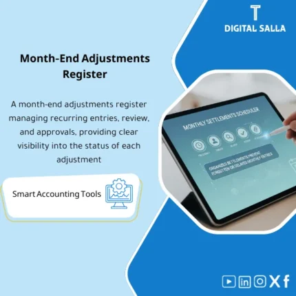 Cover of the Month-End Scheduler showing recurring close reconciliations with owner