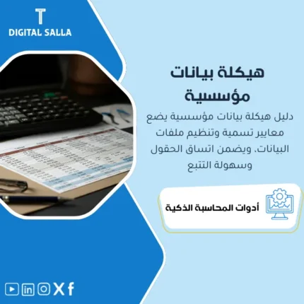 عرض توضيحي لنموذج تنظيم بيانات الشركة المحاسبي