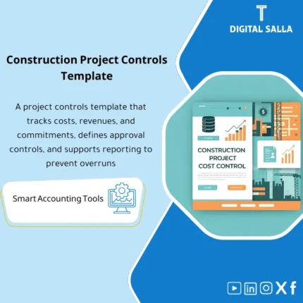 Professional financial monitoring template for construction and contracting projects