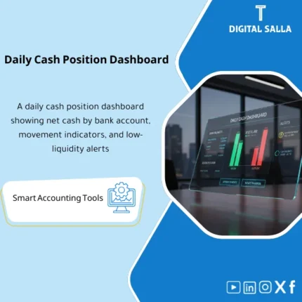 Cover of the Daily Cash Dashboard showing bank balances