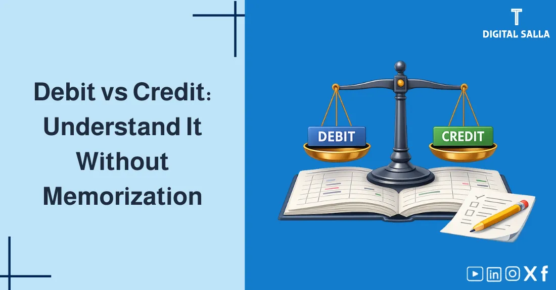 Illustration for Debit and Credit