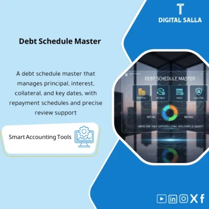 Cover of the Debt Schedule Master showing principal/interest