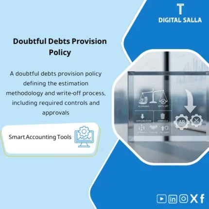 Cover of the Doubtful Debts Provision Policy showing default criteria