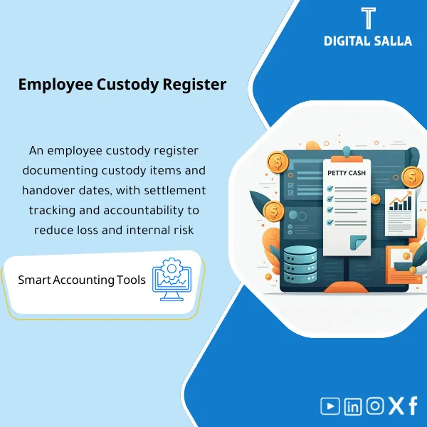 Employee-Advances-Imprest-EN-87 Demo preview of a ready-to-use employee petty cash/advances management template