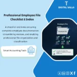 Cover of the Employee File Checklist showing indexing of contract/ID/IBAN