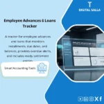 Cover of the Employee Loans/Advances Template showing advance amount