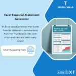 Interface of an Excel tool containing ready-made financial statement templates