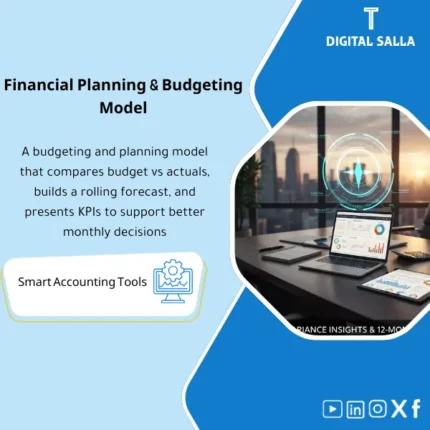 Cover of the Financial Planning Bundle featuring budget vs actual