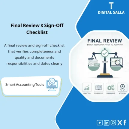 Cover of the Final Review Checklist showing balancing checks