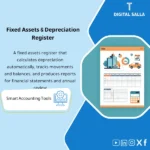 Demo preview of an Excel template for fixed asset depreciation calculation