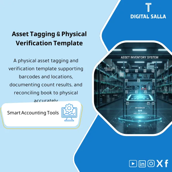 Fixed-Asset-Physical-Verification-EN-154 Cover of the Fixed Asset Inventory Template showing tagging/barcoding