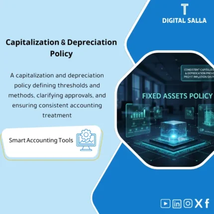 Cover of the Fixed Asset Policy showing capitalization threshold