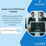 Cover of the GOSI Settings Template showing contribution rates/slabs