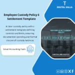 Cover of the Custody Policy & Settlement Template showing custody limits