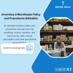 Cover of the Inventory & Warehousing Policy & Procedures highlighting receiving