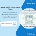Cover of the Journal Entry Tracker showing tracking of entries