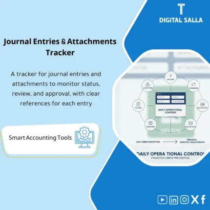 Cover of the Journal Entry Tracker showing tracking of entries
