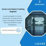 Cover of the Lot & Expiry Tracking Template showing serial/lot