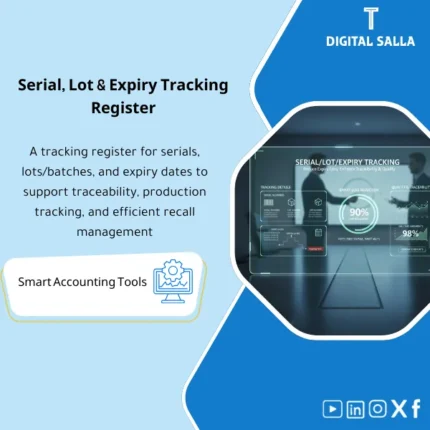 Cover of the Lot & Expiry Tracking Template showing serial/lot