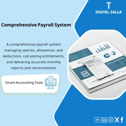 Interface of an automated payroll & HR management application