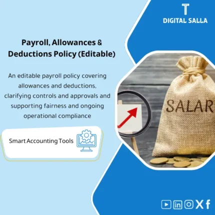 Cover of the Payroll Policy showing rules for allowances/deductions