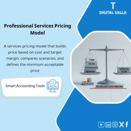 Cover of the Services Pricing Template showing time-based costing