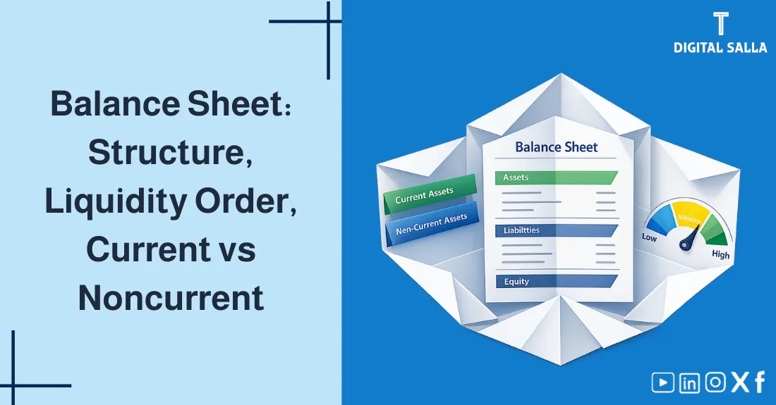 Financial reporting: Statement of Financial Position Balance Sheet (illustration)