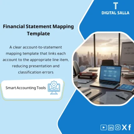 Cover of the FS Mapping Template showing trial balance mapping to financial statements