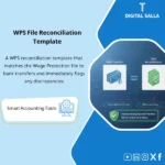 Cover of the WPS Reconciliation Template showing Mudad file vs bank transfers