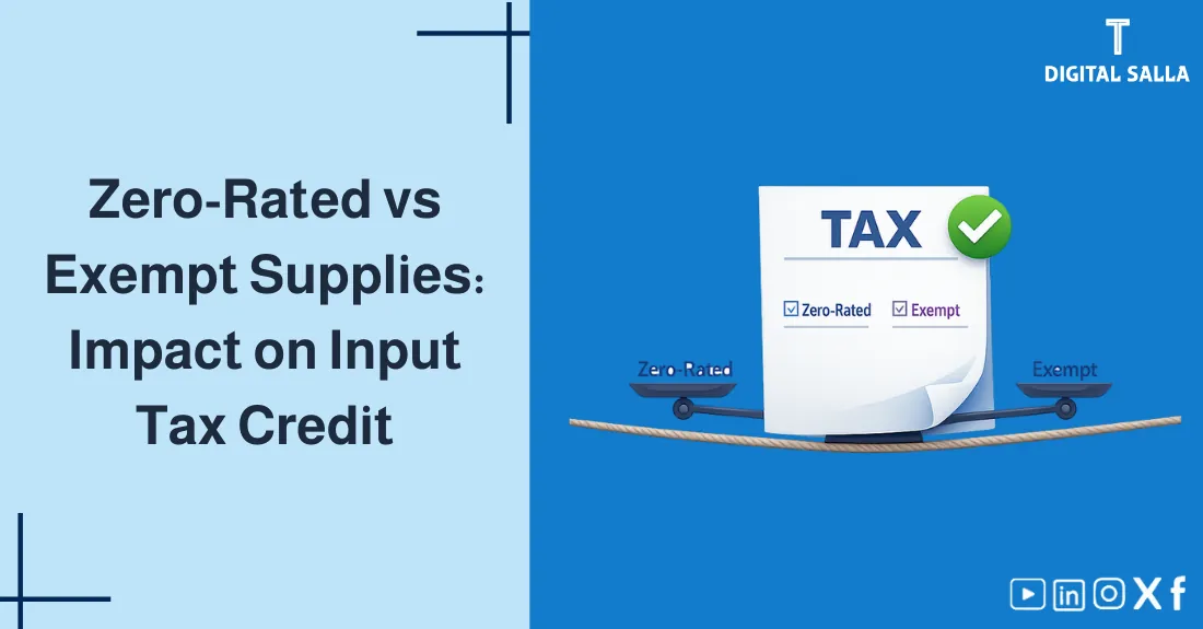 Comparison of Zero Rated vs Exempt VAT (illustration)